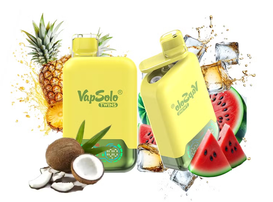 Vapsolo Twins 20000 Puffs Vape &ndash; Abacaxi Coco & Melancia Gelo: dois mundos tropicais, uma experi&ecirc;ncia s&oacute;